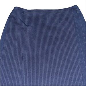 The Limited Stretch women’s navy blue pin stripe wrap skirt with stretch Size 8